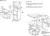 Diagrams showing installation dimensions and specifications for a built-in oven with microwave function. Produktbild-Vorschau