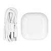 A white charging case and a white USB cable are laid out on a white background. Podgląd zdjęcia produktu