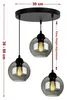 Deckenlampe Pendellampe Kugel Schwarz (N100-ER3) Produktbild-Vorschau 2