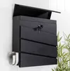 HI Briefkasten Verzinktes Eisen Schwarz 37×10,5×37 cm Produktbild-Vorschau 2