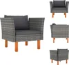 vidaXL Gartensofa Poly Rattan und Eukalyptus Massivholz -  Produktbild-Vorschau 1