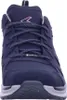 A close-up front view of a blue hiking shoe. Voir les images du produit