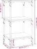 A line drawing of a three-tier shelf unit with dimensions indicated by text and lines. Náhled obrázku produktu