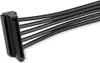 A close-up shot of a black SATA splitter adapter cable with multiple connectors. Náhled obrázku produktu