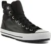 A studio shot of a black high-top sneaker. Produktbild-Vorschau