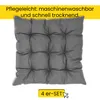 Amilian Stuhlkissen 4er set 40x40 mit Band - Sitzkissen Produktbild-Vorschau 6