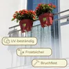 4er Set Geländertopf Balkon mit Wasserspeicher Blumentopf Produktbild-Vorschau 5