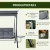 Outsunny Hollywoodschaukel 3-Sitzer Gartenschaukel mit Produktbild-Vorschau 6