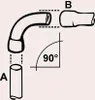 Lötfitting aus Kupfer als 90-Grad-Bogen mit einem Produktbild-Vorschau 2