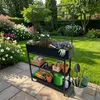 dobar Hochbeet Pflanzregal aus Metall mit Rankaufsatz und Produktbild-Vorschau 5