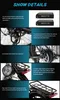 Collage of images showing details of an e-bike, including batteries, rear wheel, brakes, headlight, and rear rack. Produktbild-Vorschau