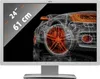 A wireframe rendering of a car with orange accents on a black background, displayed on a computer monitor. Produktbild-Vorschau