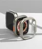 A close-up shot of two protective cases for an Apple Watch Ultra, with one case partially covering the watch face. Náhled obrázku produktu