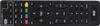A close-up view of a black remote control with various buttons and labels. Produktbild-Vorschau