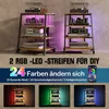 4-poziomowy stojak HiFi 60x52x78 cm z kółkami, szafka na Podgląd zdjęcia produktu 2