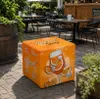 Quadratischer Sitzpouf Aperol Spritz – Bequemer Hocker für Wohnzimmer & Schlafzimmer – Polsterhocker Náhľad obrázku produktu