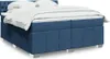 Boxspringbett mit Matratze Blau 200x200 cm Stoff Produktbild-Vorschau 2