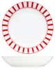 Split rouge rayé Set de 6 assiettes à soupe 450ml Voir les images du produit 3
