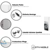 Collage of product features and details for a washing machine cabinet. Produktbild-Vorschau