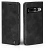 Two views of a black flip-style phone case for a Google Pixel 7 Pro. Produktbild-Vorschau