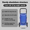 Carrello della spesa vidaXL blu 36,5 x 46,5 x 100,5 cm in Anteprima dell’immagine prodotto 4