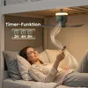 45cm přenosný stropní ventilátor s osvětlením, dobíjecí, 12 Náhled obrázku produktu 4
