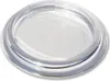 A close-up, top-down view of a clear plastic furniture foot glide. Produktbild-Vorschau