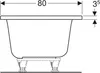 Geberit Geberit Badewanne RENOVA PLAN DUO 1800x800mm we Produktbild-Vorschau 4