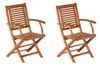 Merxx Gartensessel Cordoba 2er Set, klappbar - Eukalyptus Produktbild-Vorschau 1