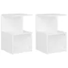 Two identical white shelving units are shown against a white background. Náhled obrázku produktu