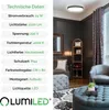 LUMILED, lámpara de techo LED de 24W, 2500 lúmenes, luz Vista previa de la imagen del producto 3