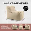 LUMALAND Pouf modulaire central en velours côtelé pour Voir les images du produit 3