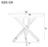 MODFU Eettafel van rundsleder, 80 cm breed, met een Productafbeelding-voorbeeld 7