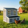 PawHut kippenhok van dennenhout, kippenhuis met nestkasten Productafbeelding-voorbeeld 2