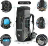 Night Cat Wanderrucksack 90L für Camping Trekking Schwarz Produktbild-Vorschau 5