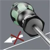 Close-up of a screwdriver handle with a red 'X' symbol and an arrow indicating a direction. Produktbild-Vorschau