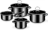 GSW Set de casseroles Profi-Black-Star 4 pièces, lavable au Voir les images du produit 1