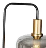 Design Stehleuchte Schwarz mit Gold und Rauchglas   Zuzanna Produktbild-Vorschau 4