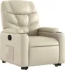 vidaXL Fauteuil relax avec releveur Crème Similicuir Voir les images du produit 4