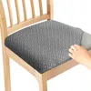 Stretch Sitzbezug für Stühle - 40 x 40 cm - Grauer Jacquard Produktbild-Vorschau 5
