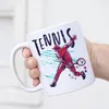 Tennis Tasse Weiß Tennisschläger Spieler Spiel Spielball Produktbild-Vorschau 4
