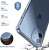A close-up of a clear phone case on a white background, with marketing text and graphics highlighting its features. Náhled obrázku produktu