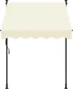 vidaXL Tenda da sole retrattile crema 150x150 cm in tessuto Anteprima dell’immagine prodotto 3