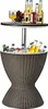 A multi-functional outdoor table with a cooler compartment filled with drinks. Produktbild-Vorschau