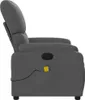 vidaXL Fauteuil de massage gris foncé Tissu Voir les images du produit 5