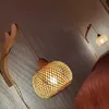 Holz Innen Wandleuchte, Vintage Wandlampe, Retro Bambus Produktbild-Vorschau 9