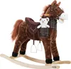 DEUBA® Cavallo Peluche a Dondolo in Legno con Suoni Animale Anteprima dell’immagine prodotto 1