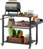 A multi-tiered grill cart stocked with food and drinks, ready for a barbecue. Produktbild-Vorschau