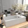 vidaXL Badezimmer-Waschbecken mit Überlauf Keramik Matt Produktbild-Vorschau 2