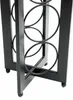 A close-up view of the lower section of a black metal wine rack. Náhled obrázku produktu